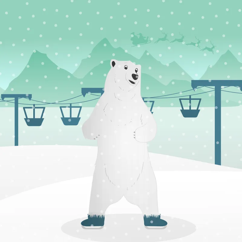 Polar bear Snow Winter Stickdatei – Natur