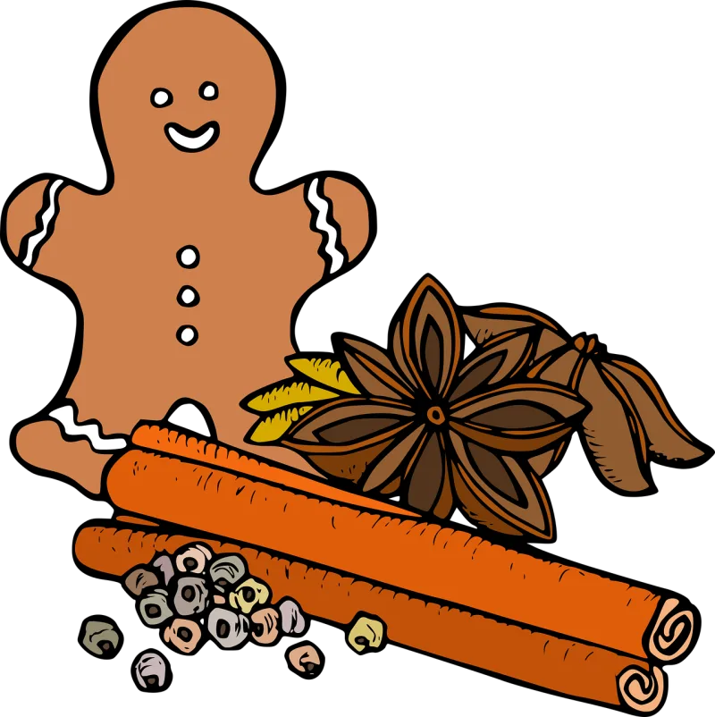 Gingerbread Cinnamon Star anise Stickdatei – Weihnachten