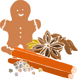 Gingerbread Gingerbreads Star anise Stickdatei