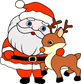 Deer Santa claus Winter Stickdatei – Tiere