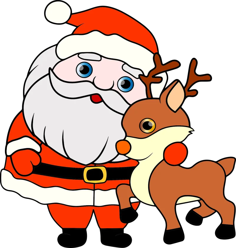 Deer Santa claus Winter Stickdatei – Tiere