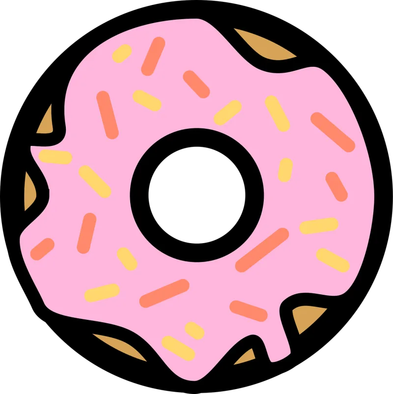 Donut Food Snack Stickdatei – Essen & Trinken