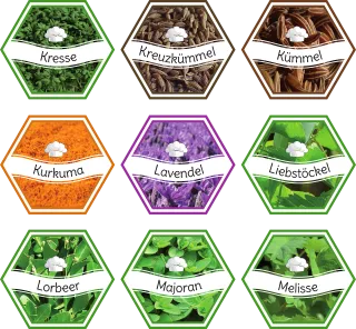 Herbs Spices Label Stickdatei