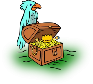 Bird Gold Treasure Stickdatei – Kinder