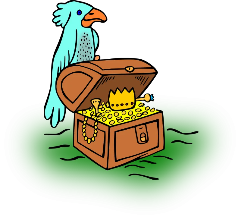 Bird Gold Treasure Stickdatei – Kinder