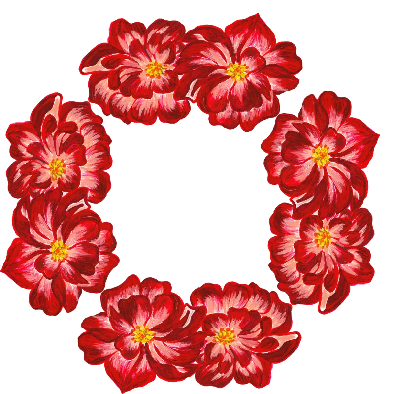 Wreath Roses Bloom Stickdatei – Weihnachten