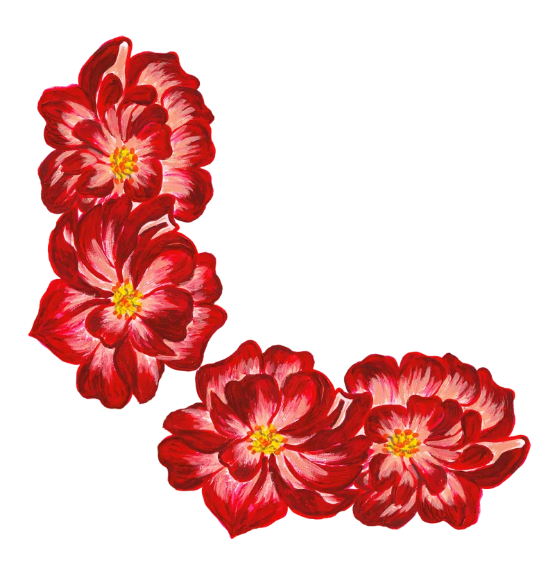 Roses Border Watercolor Stickdatei – Blumen