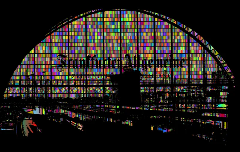 Train station Railroad Urban Stickdatei – Kinder