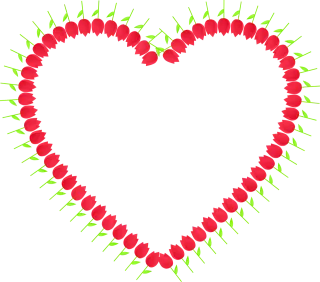 Tulips Heart Love Stickdatei