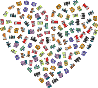 Camera Heart Love Stickdatei – Herzen & Liebe