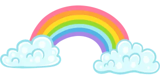 Rainbow Kawaii Cloud Stickdatei
