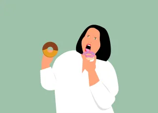 Woman Sweet Donuts Stickdatei