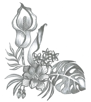 Orient Botany Plant Stickdatei