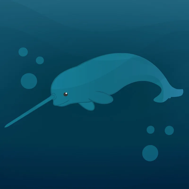 Animal Narwhal Nature Stickdatei – Tiere
