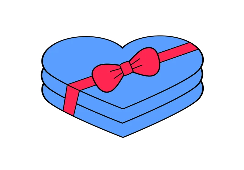 Heart Gift Present Stickdatei – Weihnachten