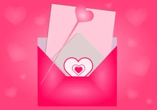 Love letter Valentine card Hearts Stickdatei