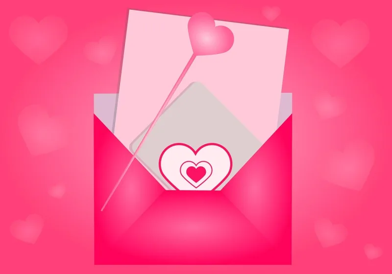 Love letter Valentine card Hearts Stickdatei – Herzen & Liebe
