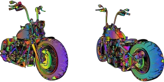 Motorcycle Chopper Bike Stickdatei