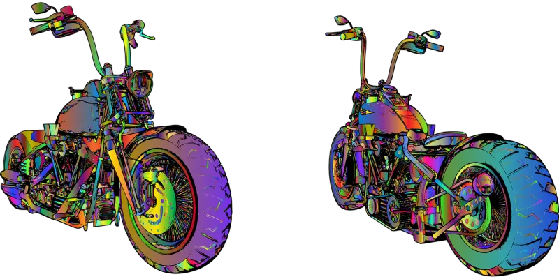 Motorcycle Chopper Bike Stickdatei – Fahrzeuge