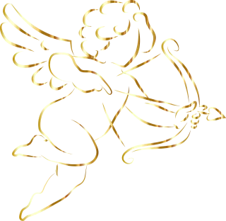 Cupid Love Line art Stickdatei