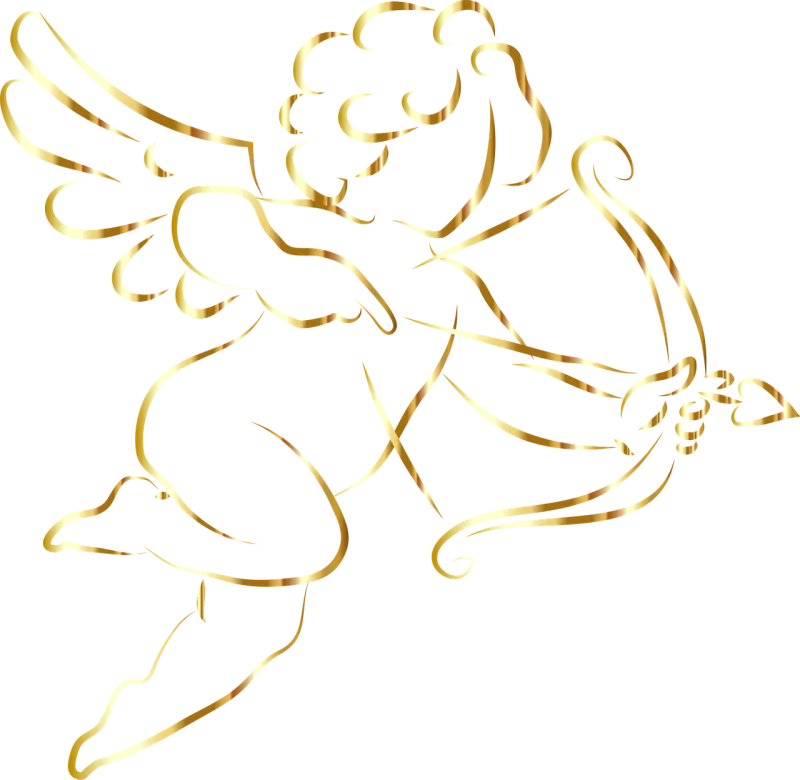 Cupid Love Line art Stickdatei – Herzen & Liebe