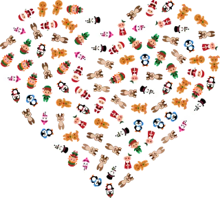 Christmas Heart Love Stickdatei