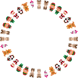 Christmas Frame Border Stickdatei