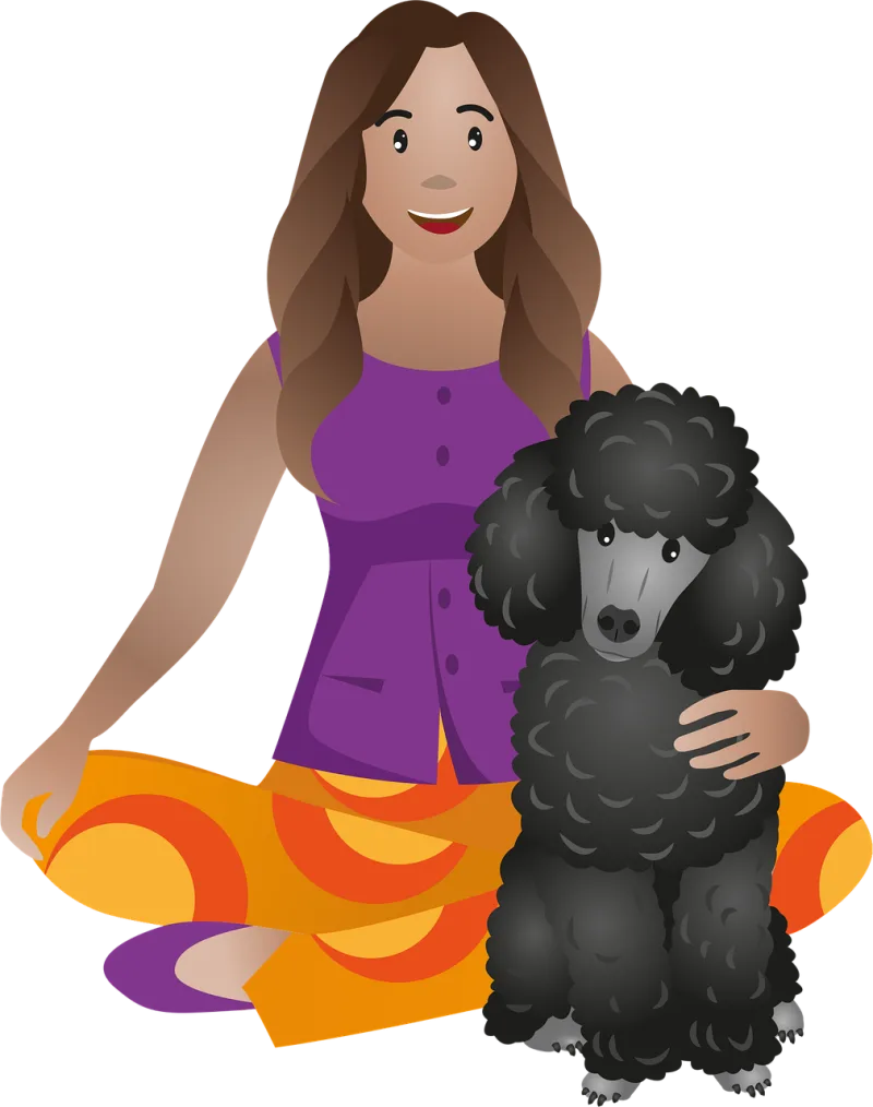 Girl Dog Poodle Stickdatei – Tiere
