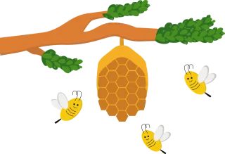 Beehive Honeycomb Bees Stickdatei – Tiere