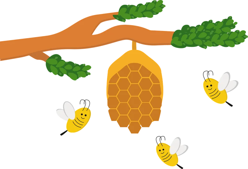 Beehive Honeycomb Bees Stickdatei – Tiere