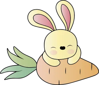 Bunny Rabbit Carrot Stickdatei