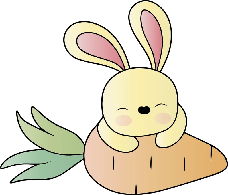 Bunny Rabbit Carrot Stickdatei – Tiere