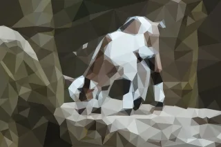 Goat Mountain goat Pixel art Stickdatei