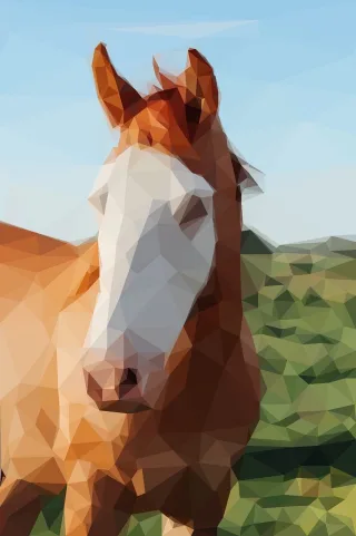 Horse Pasture Pixel art Stickdatei