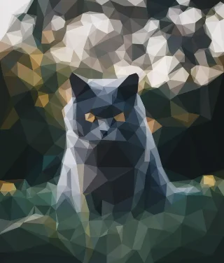 Black cat Animal Cat Stickdatei