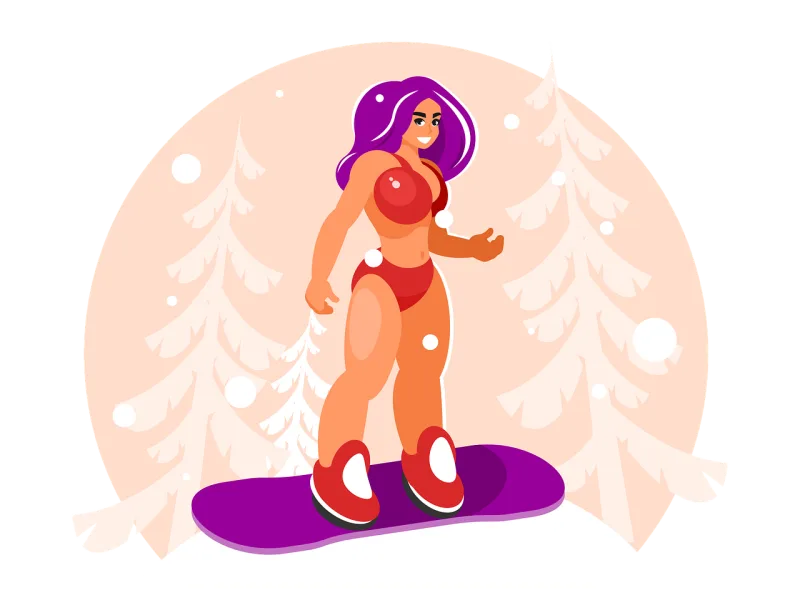Activity Ski Woman Stickdatei – Sport
