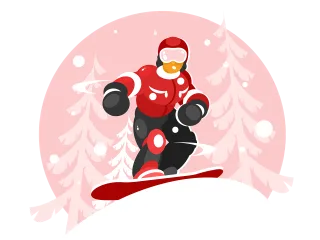 Ski Winter Adventure Stickdatei