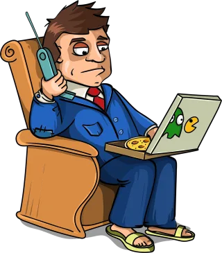 Manager Businessman Phone Stickdatei