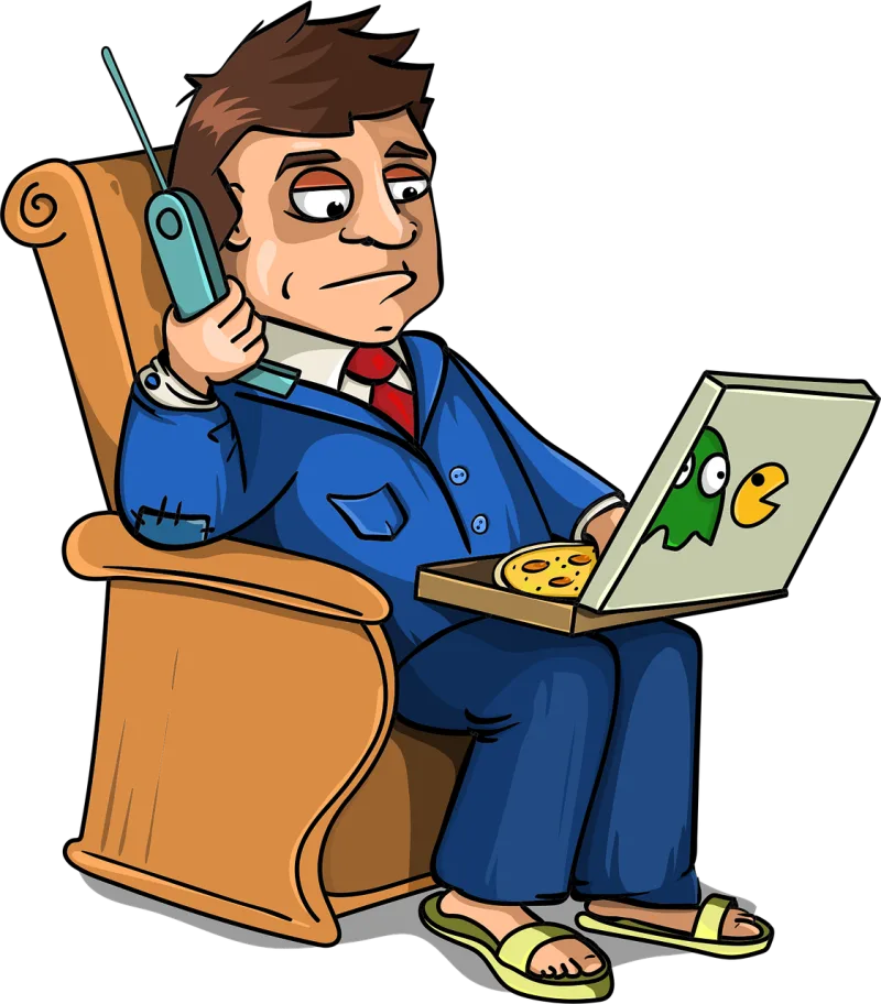 Manager Businessman Phone Stickdatei – Essen & Trinken