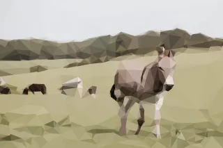 Donkey Pasture Pixel art Stickdatei