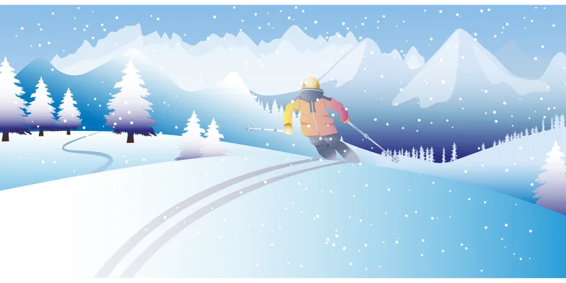 Winter Adventure Skier Stickdatei – Sport