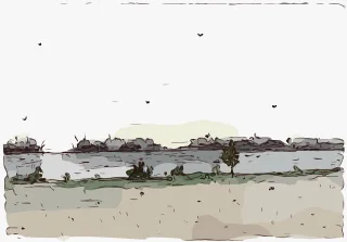 River Beach Bank Stickdatei