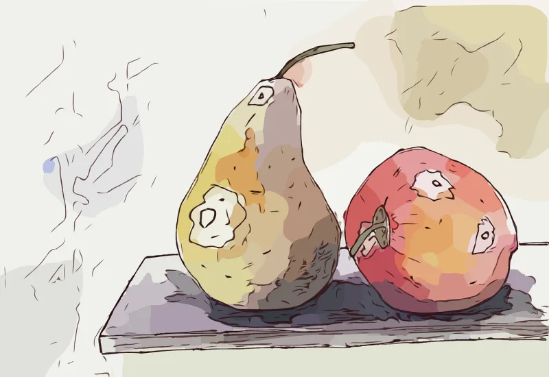 Fruit Pear Apple Stickdatei – Essen & Trinken