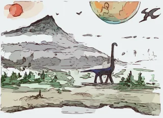 Dinosaur Prehistoric Planet Stickdatei