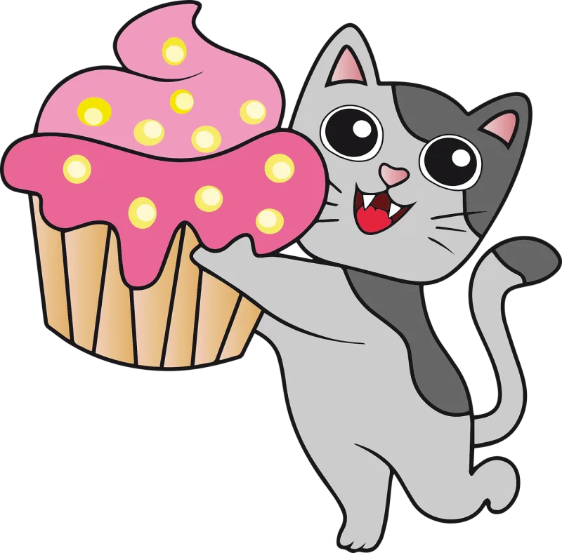 Cartoon cat Cupcake Dessert Stickdatei – Kinder