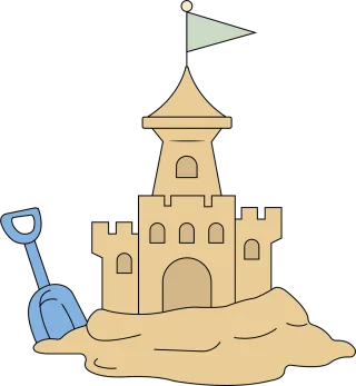 Sand castle Beach Nature Stickdatei