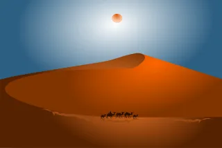 Desert Camel Sand Stickdatei