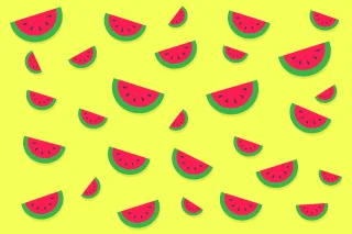 Watermelon Pattern Wallpaper Stickdatei