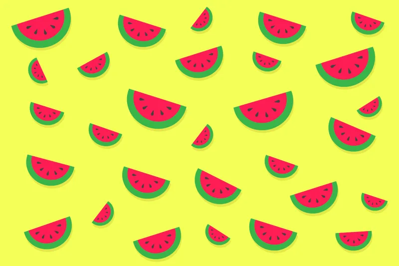 Watermelon Pattern Wallpaper Stickdatei – Essen & Trinken
