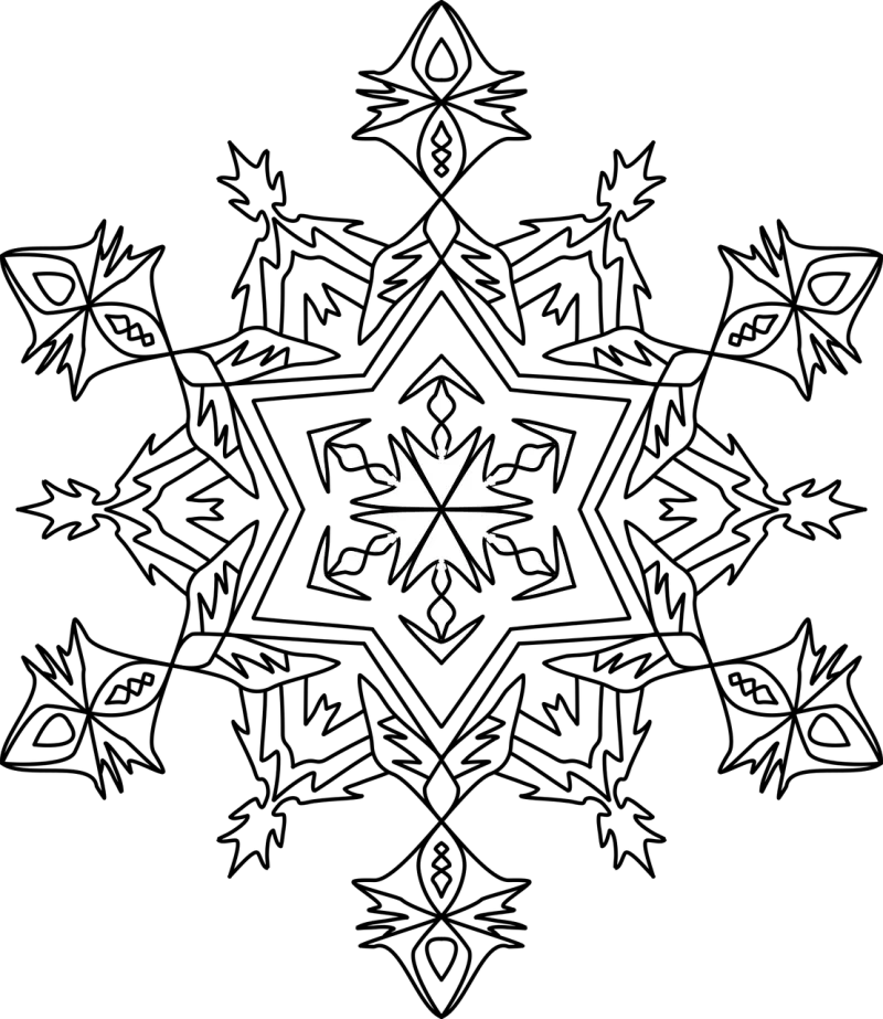 Snowflake Winter Hexagonal Stickdatei – Weihnachten